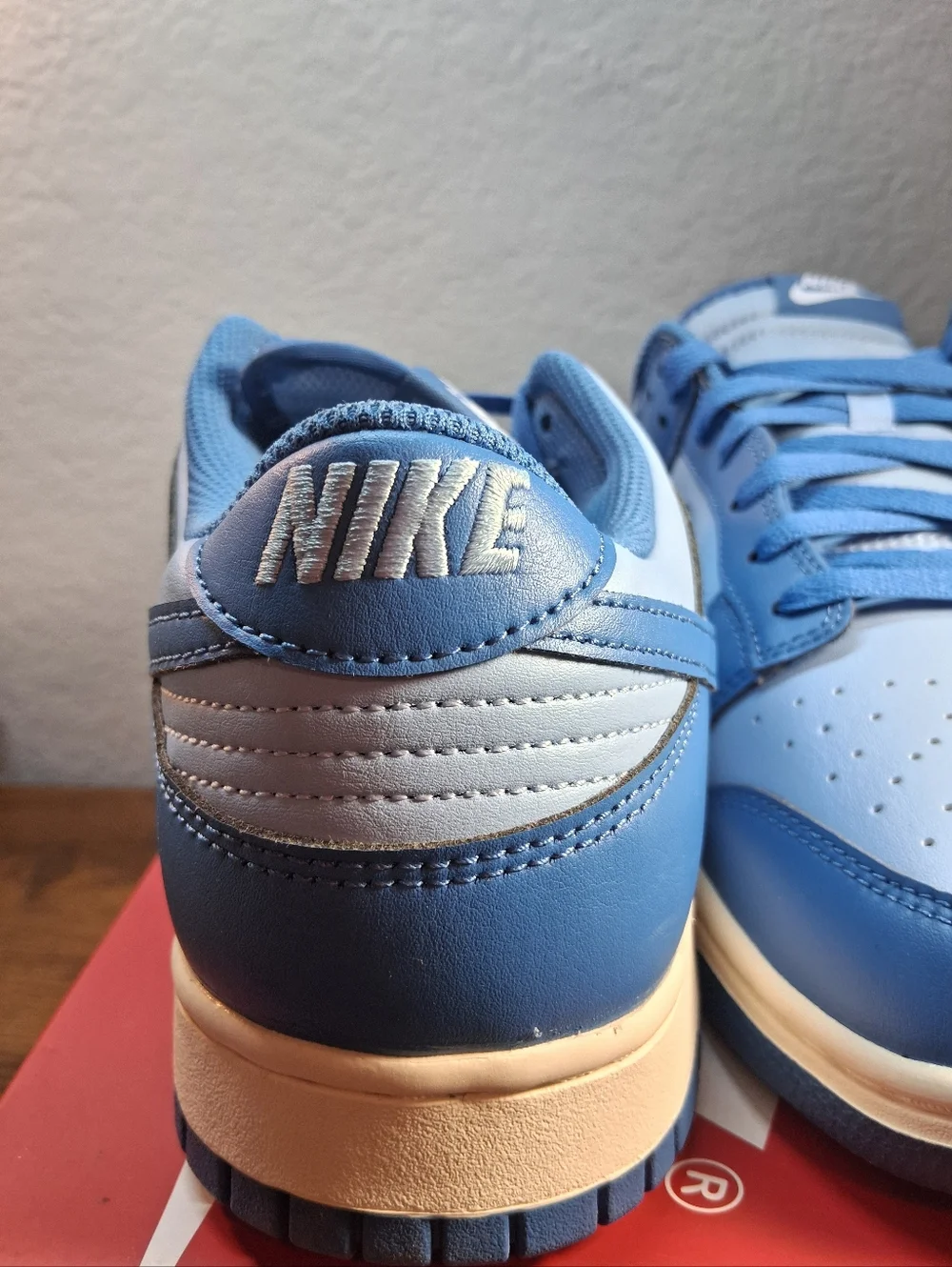 Nike Dunk Low Retro in Psycho Blue & White - Picture 3 of 8